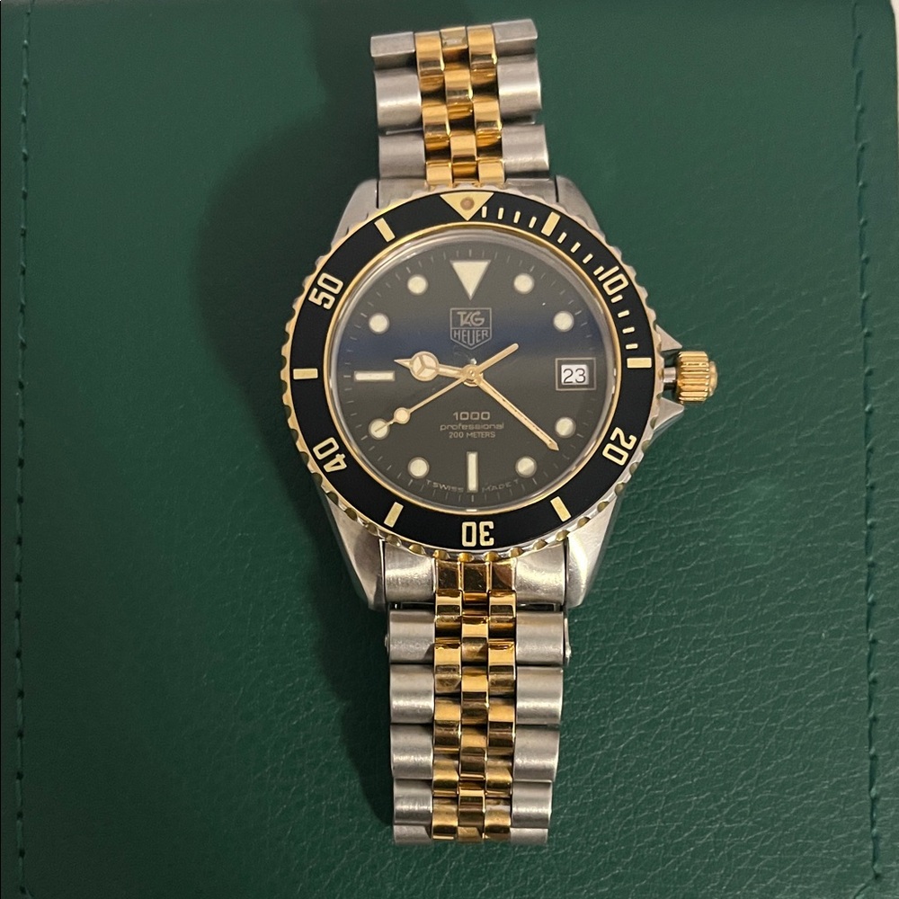 TAG Heuer Two-Tone Black Dial Watch
